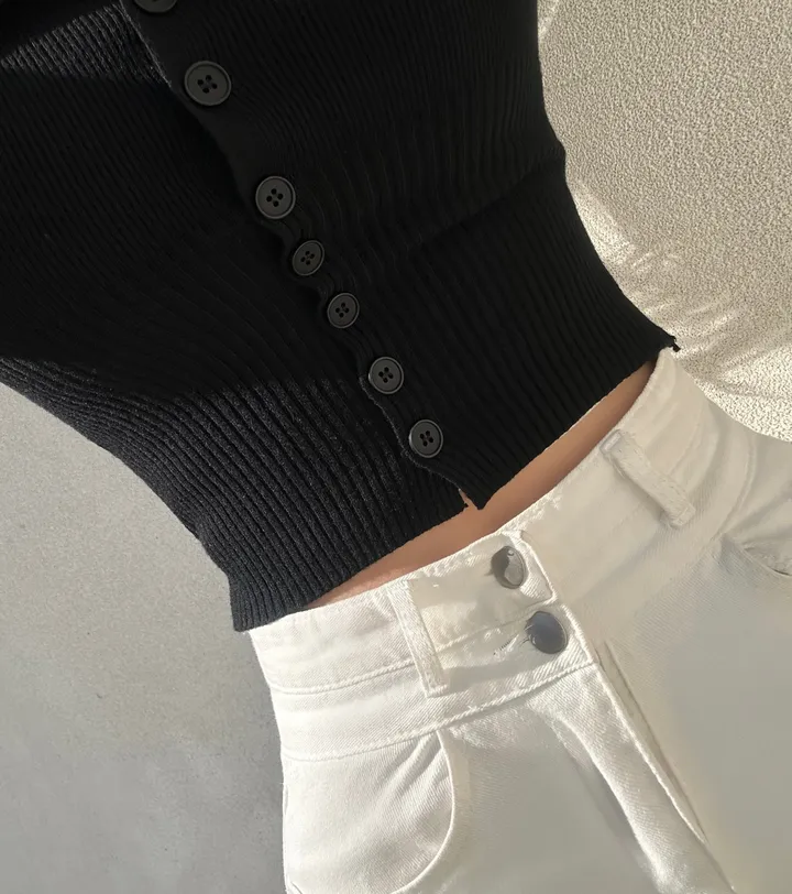 [최저가보장!!/허리잘록/벌어짐X] 청순 글램 소프트 무지 스퀘어넥 허리시보리 골지 니트 가디건 봄신상 세미크롭 데일리 데이트룩 여친룩 베이직 기본 긴팔 티셔츠 개강룩 상세 이미지 20