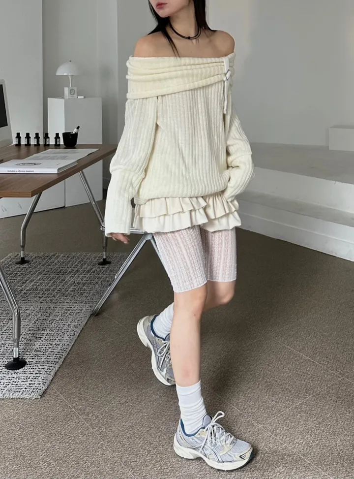 [5부st] pippi lace slim layered shorts leggings / 삐삐 레이스 슬림 레이어드 쇼츠 레깅스 상세 이미지 23