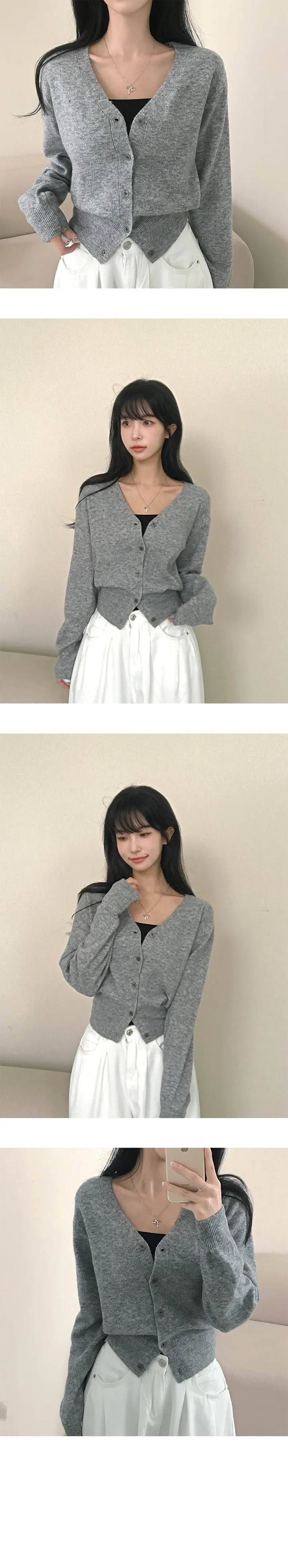 *묶음할인[+라운드추가/캐시미어/색감대박] 오로라 캐시미어 카라 긴팔가디건 상세 이미지 6