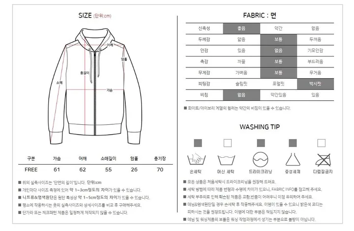 🚀당일발송🚀[MADE] [기모/특양면 브라운 한컬러 한정세일]코크 후드집업 상세 이미지 8