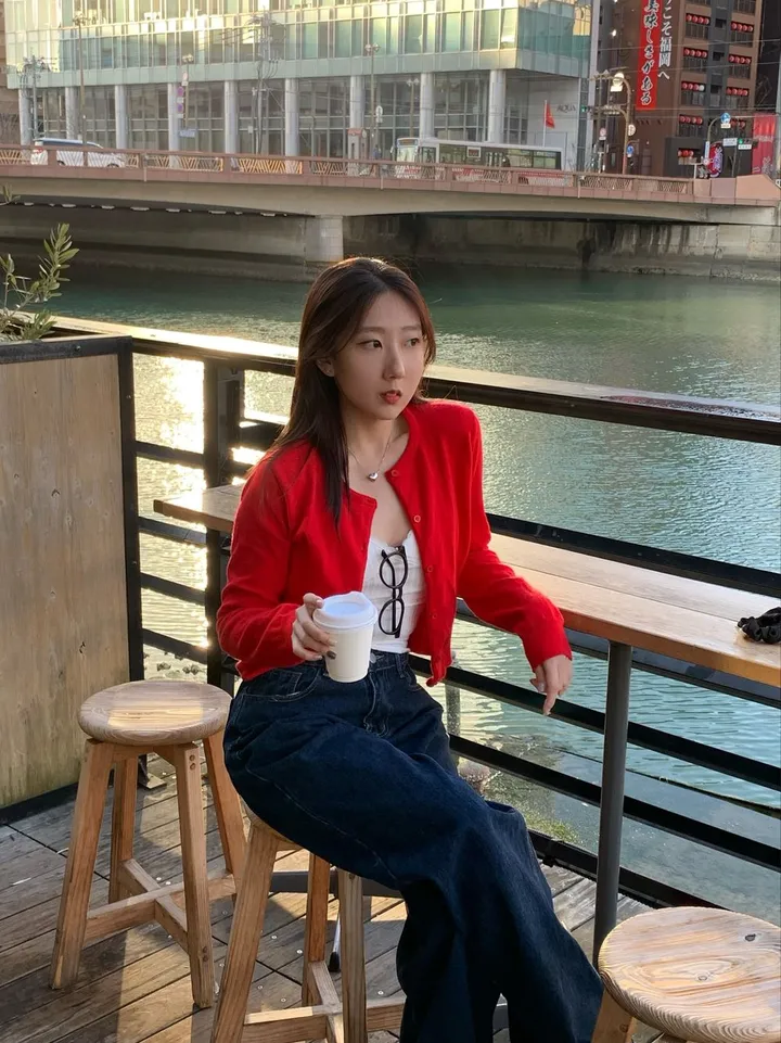 [캐시미어🧶여리핏] 메리 라운드 캐시미어 울 니트 가디건 봄 여름 가을 겨울 개강룩 레드 상세 이미지 17