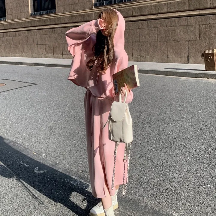 ❣️러블리❣️ 상하의 세트 후드티 치마 간절기 여리여리 귀염핏 여신핏 봄 가을 코디세트 트레이닝세트 트레이닝복 상세 이미지 8