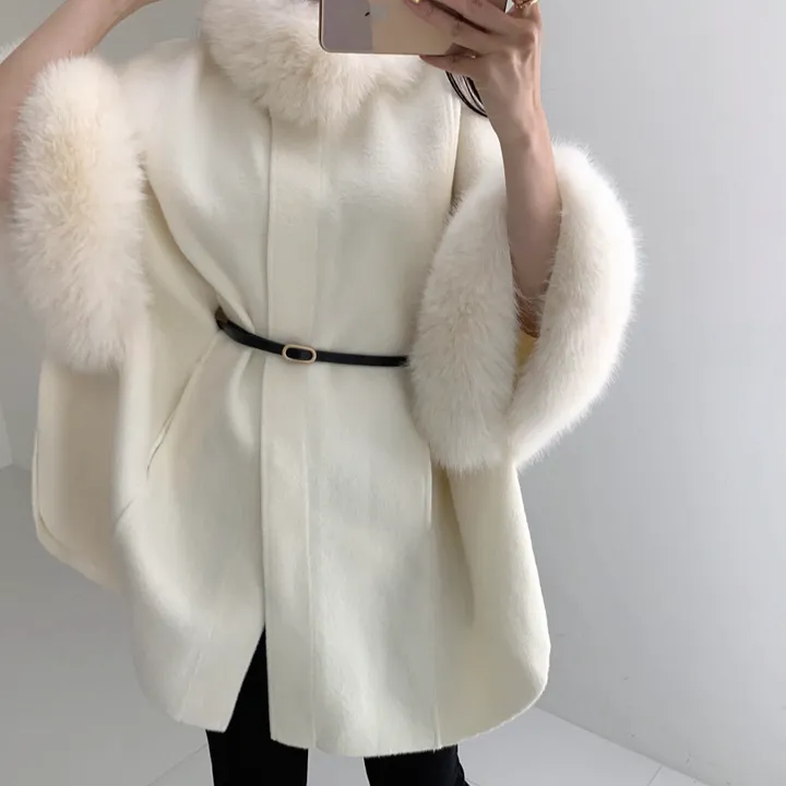 ❤주문폭주❤캐시 폭스퍼 케이프 코트(퍼 탈부착) 상세 이미지 15