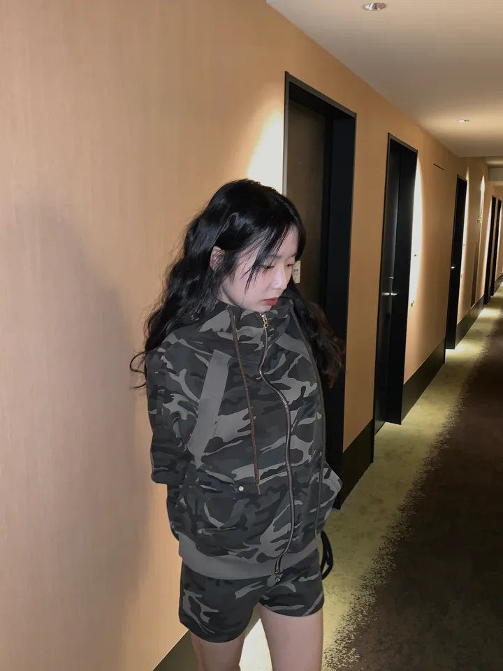 시니컬 카모 사선절개 후디zp 🪽🖤(기모) 상세 이미지 2
