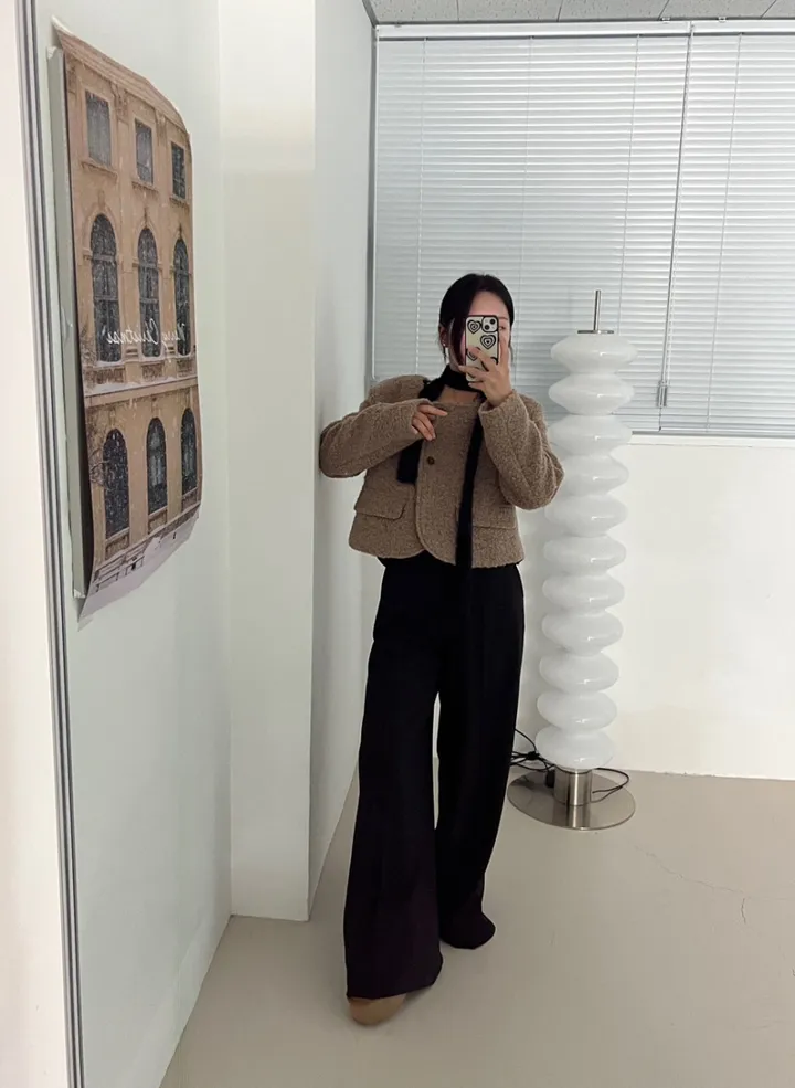 [로웰샵] 힐르 여성 와이드 부츠컷 롱 슬랙스 상세 이미지 15