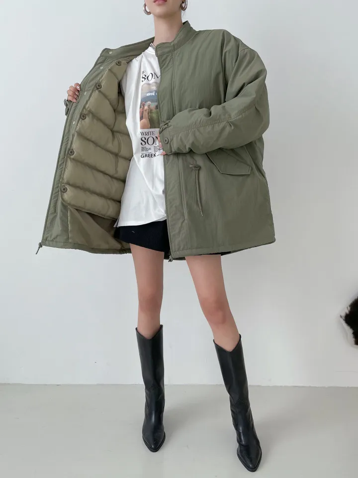 핏 숏 패딩 개파카 야상(3컬러/안감 누빔패딩 탈부착 가능) 상세 이미지 21