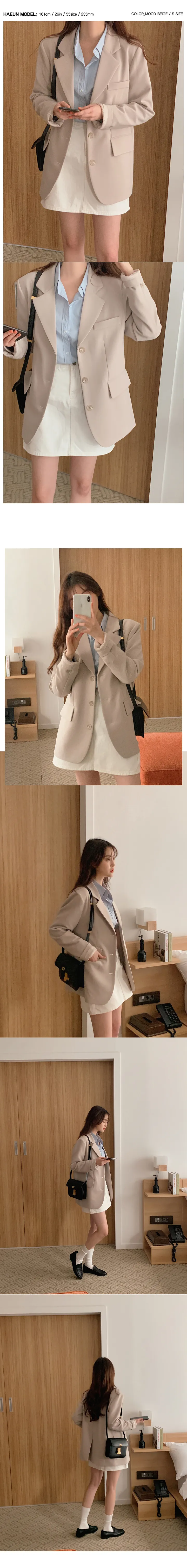 [landmade/2size]시그니처 쓰리버튼 싱글 자켓 (5color) 상세 이미지 52