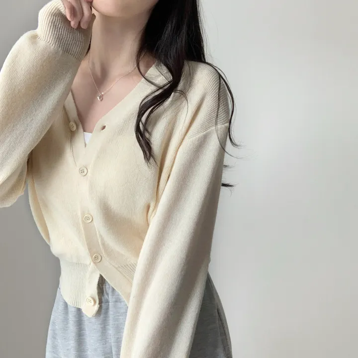 [인생가디건/10color] 머피 데일리 브이넥 무지 버튼 허리잘록 여리 니트 긴팔 가디건 상세 이미지 20