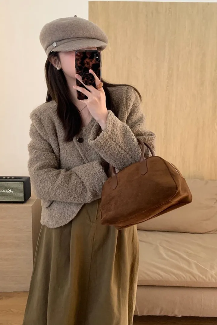 [주문폭주/재진행/컬러추가] 고퀄 울 부클 크롭  몽글자켓3COLOR 상세 이미지 15