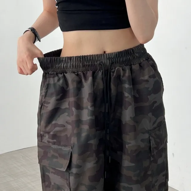1+1할인 [힙무드/완전편해] 카모플라주 패턴 카고 5부 밴딩 버뮤다 숏팬츠 상세 이미지 14