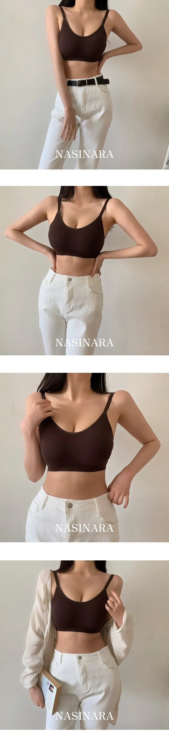 💙2개구매할인💙편안 노와이어 브라탑 브라렛 스포츠브라 캡내장 나시 브라 상세 이미지 7