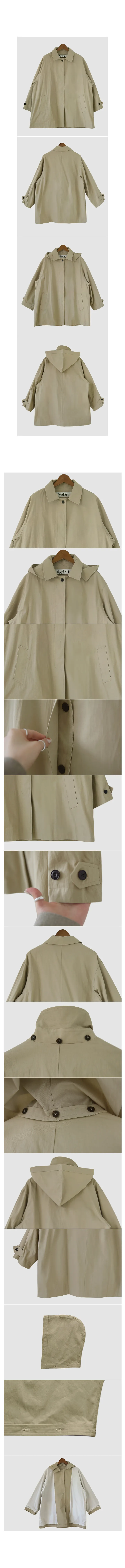 자체제작 muffin half trench coat (1color) 후드탈부착가능! 상세 이미지 7