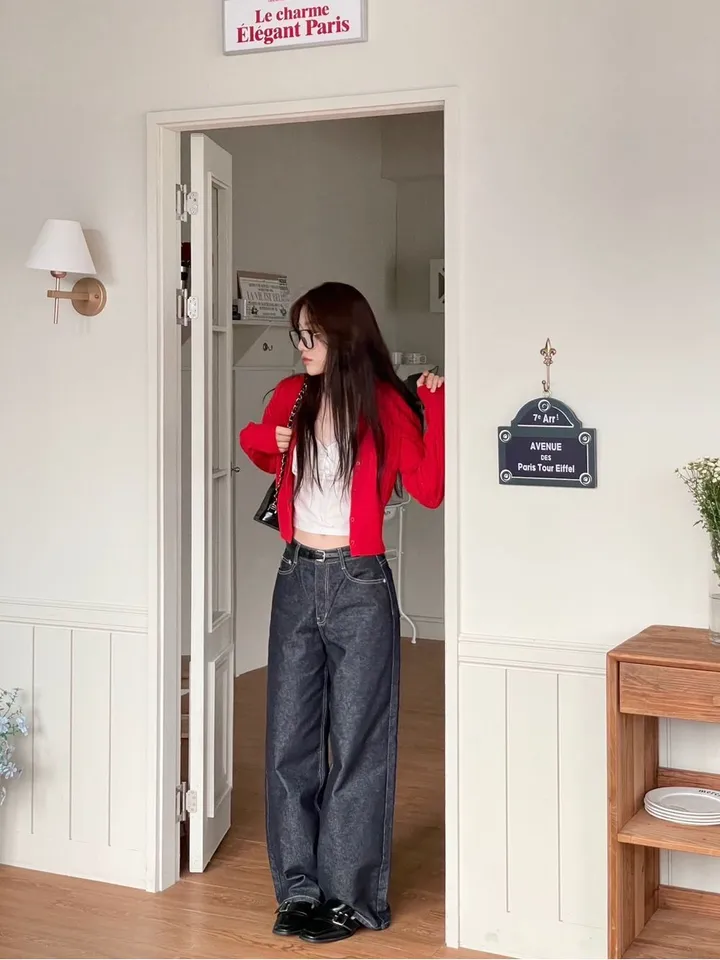 핀터 잘록 꽈배기 브이넥 버튼 긴팔 니트 가디건 4color 상세 이미지 24