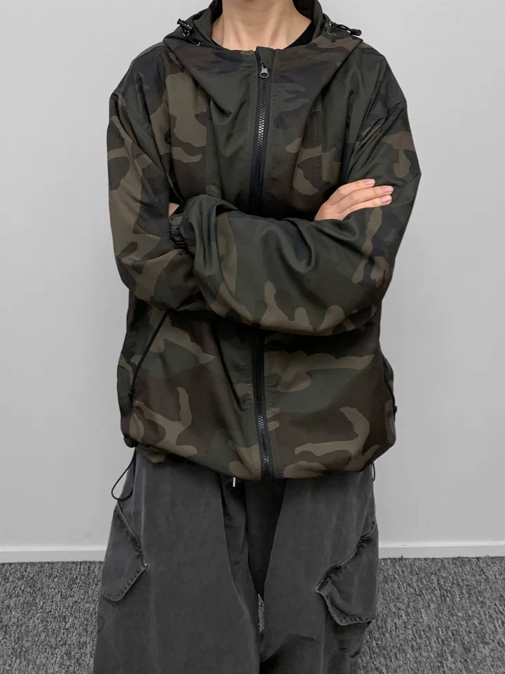 [🖤unisex] 카모 윈드 브레이커 상세 이미지 14