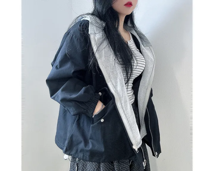 (후드탈부착) 스트링 오버핏 야상 점퍼 상세 이미지 31
