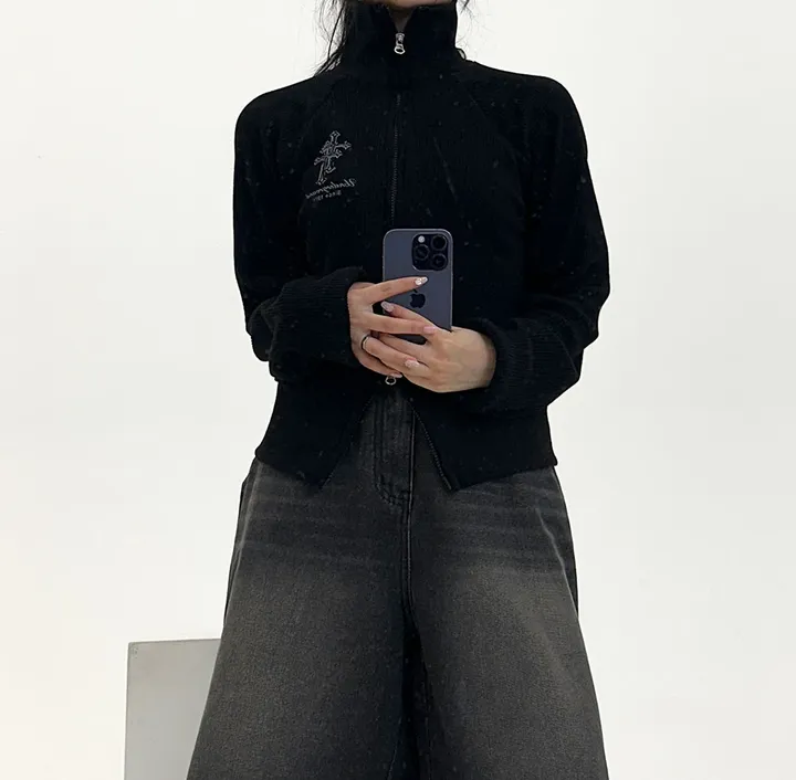 [말라핏/허리잘록] 세인트 골지 투웨이 집업 - 3color 상세 이미지 38