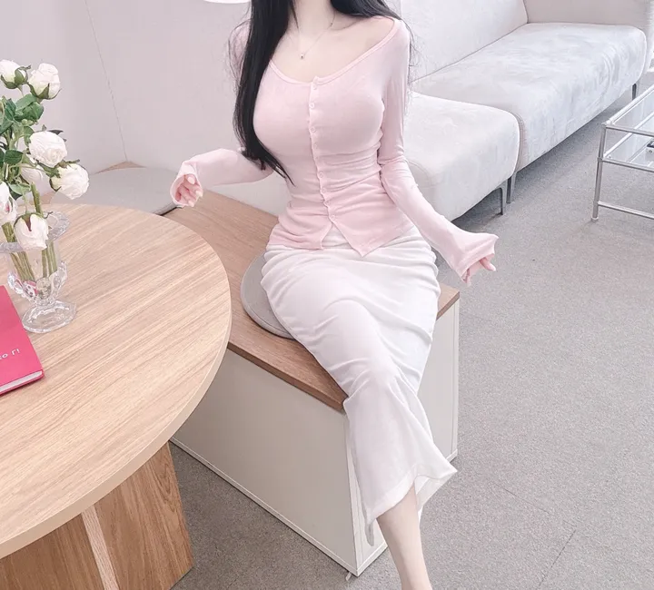 new컬러추가🔥여름까지쭉!!!✨개말라+글램핏✨[자체제작]발레리나 여리쇄골 스판쫀쫀 가디건 상세 이미지 53