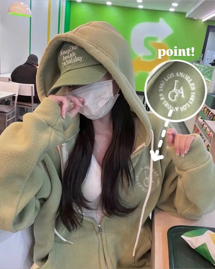 후리스 레터링 더비 투웨이 후드zip up -10col 상세 이미지 1