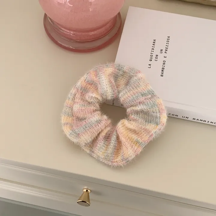 [ 3color / 당일출고 ] 솜사탕 겨울 나무 퍼 헤어곱창 머리끈 헤어슈슈 곱창 머리끈 *2개 이상 구매 시 할인 상세 이미지 6
