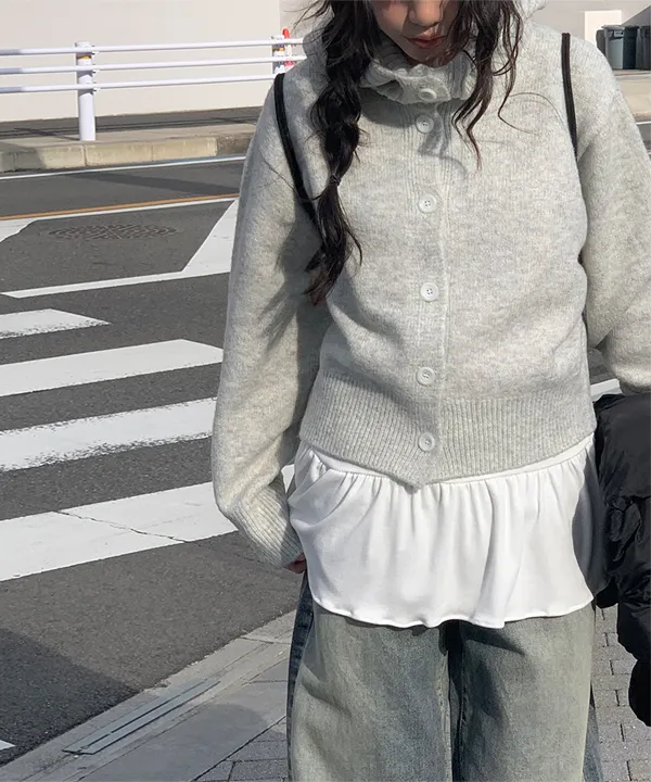 [포근🤍]후우 버튼 후드 가디건 (5color) 상세 이미지 5