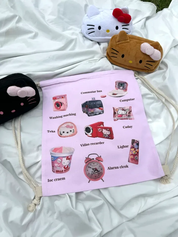 [정품]🍥퀄리티보장/키치스트링백팩4TYPE🍥키치 Y2K 컨버스 스트링 짐색 백팩 가방 보부상백 상세 이미지 11