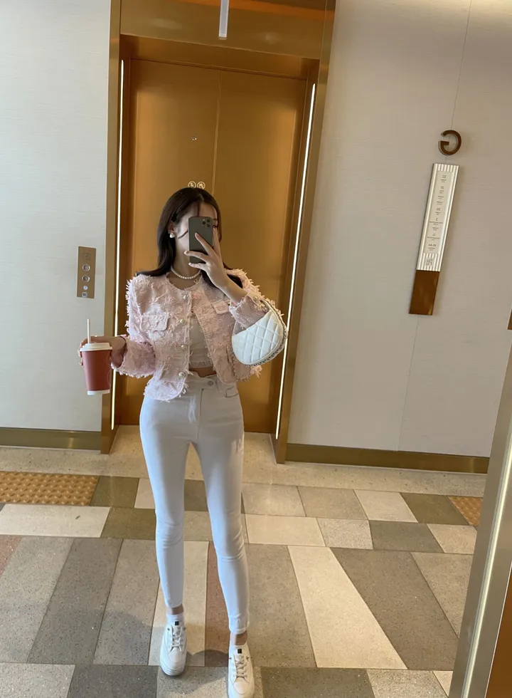 조이풀 깃털 트위드 자켓 ( 3color ) 상세 이미지 5