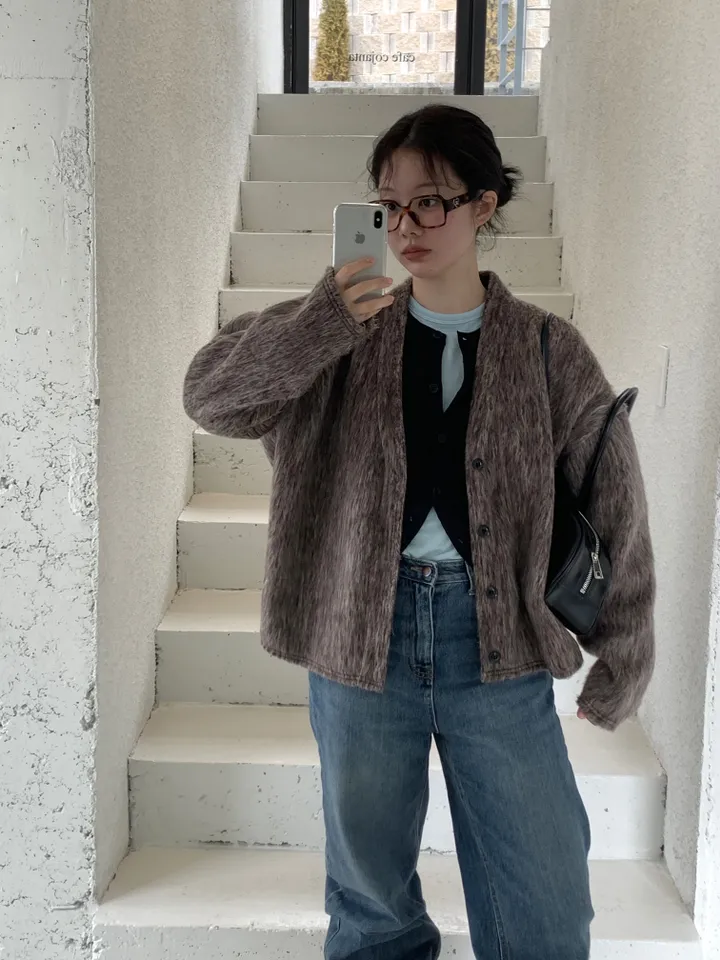 basic round cardigan (5color) 상세 이미지 45