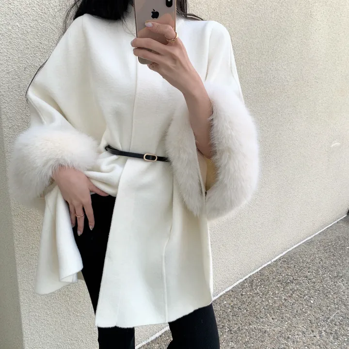 ❤주문폭주❤캐시 폭스퍼 케이프 코트(퍼 탈부착) 상세 이미지 9