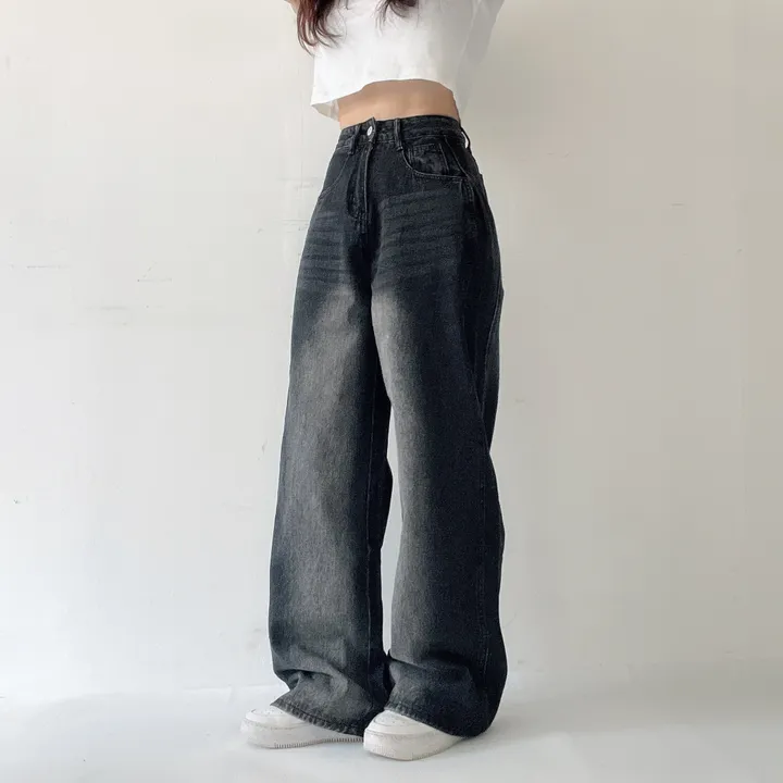 골반보정/색감깡패❣️빈티지 핀턱 폴딩 와이드 워싱 데님 롱팬츠 3color 상세 이미지 15