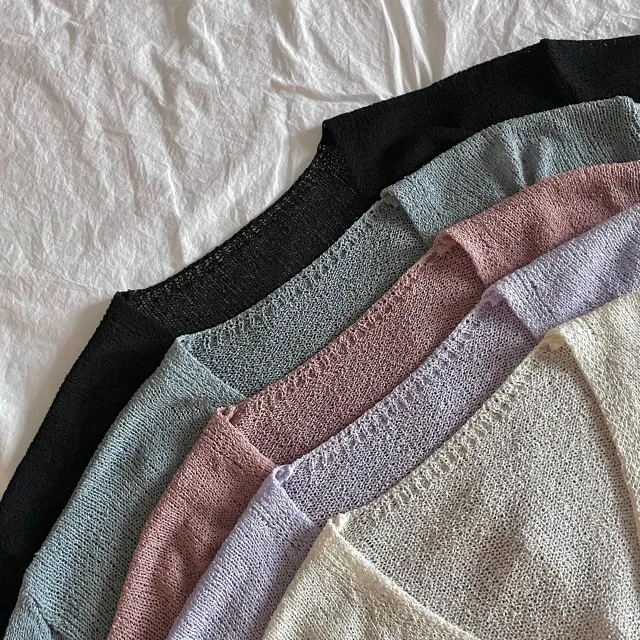 (5color)피넛 썸머 크롭 브이넥 가디건 상세 이미지 2