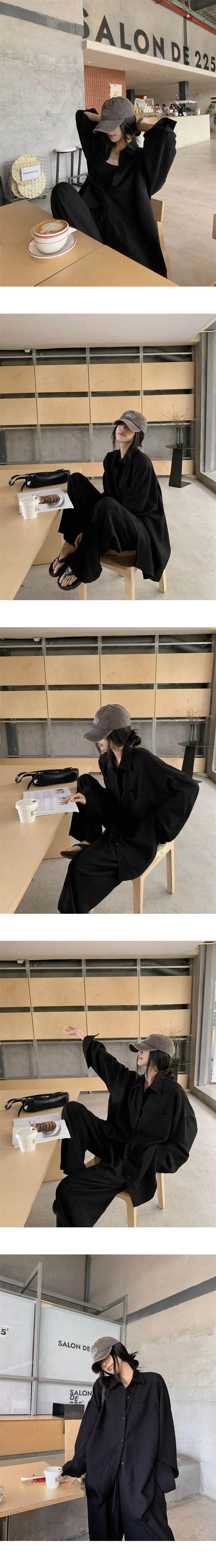 [강추❣️남여공용] 라보 루즈핏 셔츠+와이드팬츠 세트 상세 이미지 7