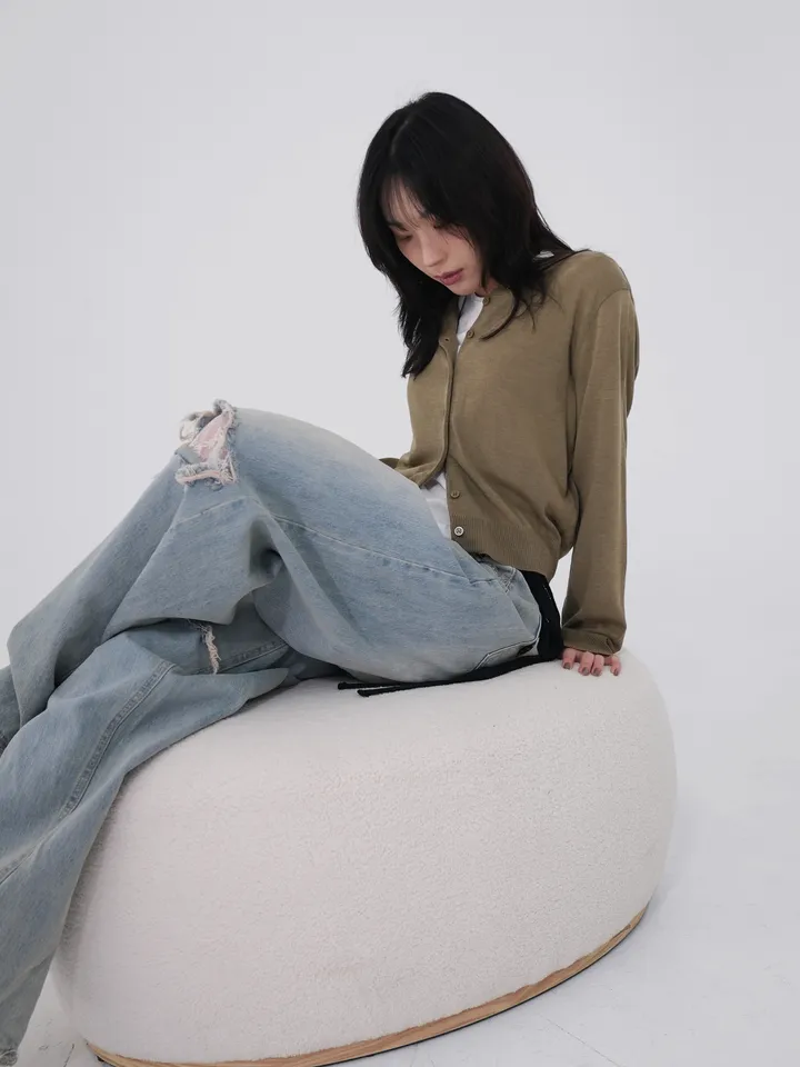[8COLOR] 로먼 라운드 니트가디건 상세 이미지 5