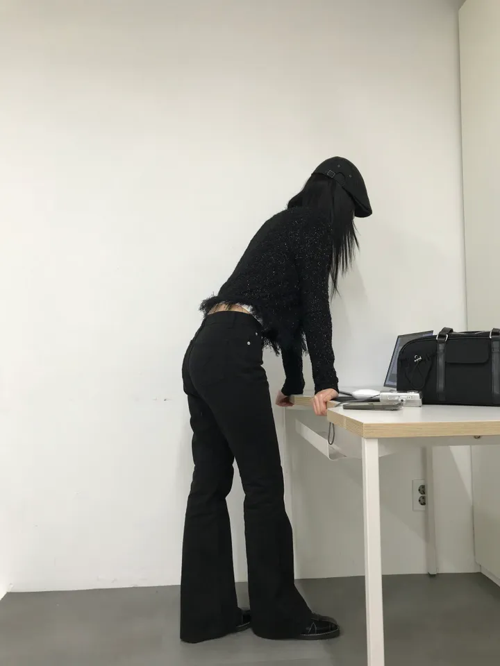코튼 슬림 부츠컷 팬츠(2color) 상세 이미지 6