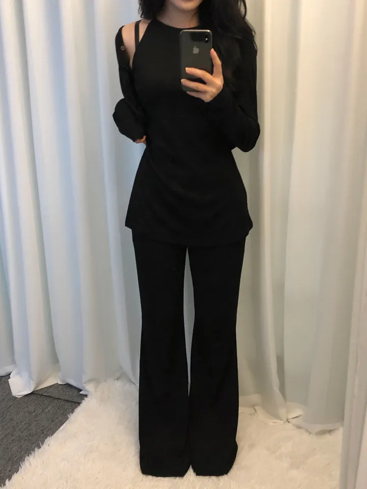 [휴가❤︎데일리룩/여리여리핏]트임 홀터넥 set 상세 이미지 30