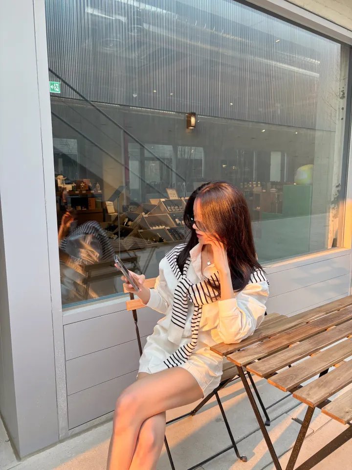 초이 린넨 루즈핏 셔츠 숄 가디건 팬츠 set (수입)-셔츠,숄,팬츠,벨트포함세트 상세 이미지 10