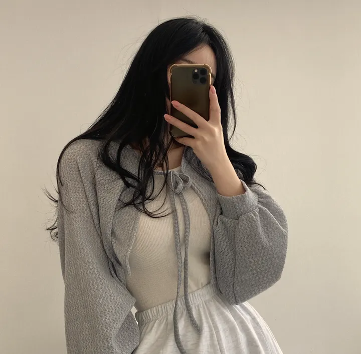 부클 볼레로 크롭 가디건 3color 상세 이미지 10