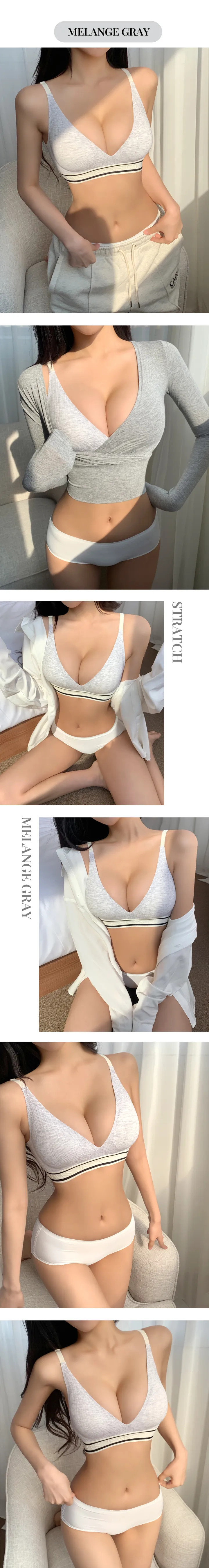 [아찔한가슴골/완벽푸쉬업] 브랜드퀄리티 코지 스포티브라 캐주얼브라 브이넥브라 가슴골생성 브라 왕뽕브라 언더웨어 상세 이미지 21
