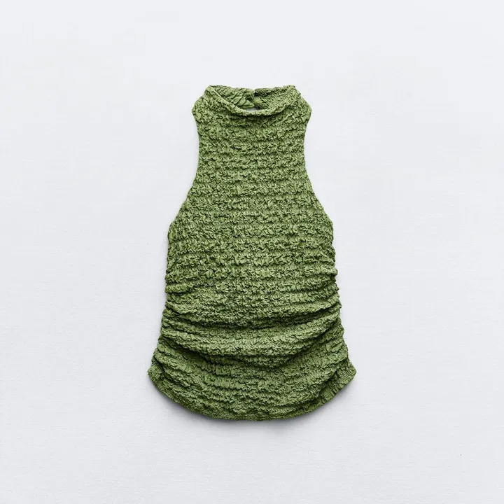 자라 텍스처 홀터넥 탑 5039/492 GREEN - 4910 | 사고 싶은 스타일의 발견