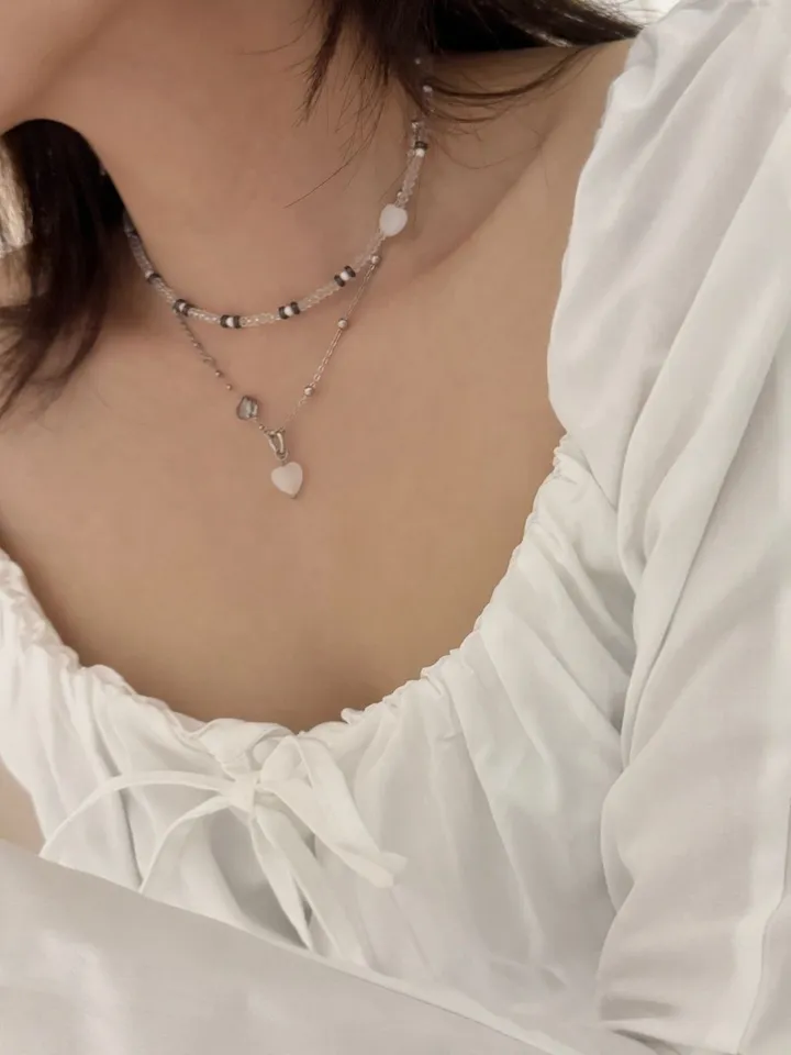 [세트할인] 프레이 백옥 원석 목걸이 (1color) 상세 이미지 8