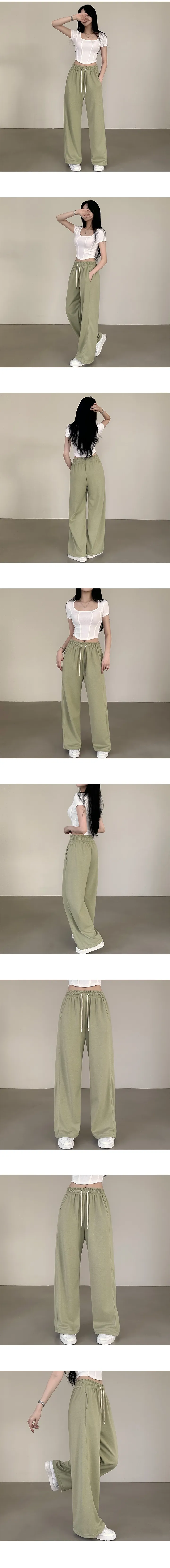 [무려17컬러~/숏&롱,투웨이] 인생핏 트레이닝! 하이웨스트 스트링 조거 와이드 트레이닝팬츠 (17color) 상세 이미지 6