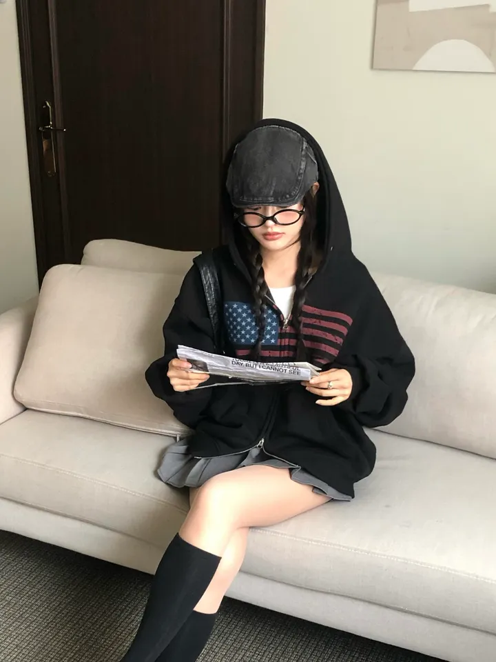 르빌 빈티지 아메리카 후드집업 상세 이미지 7