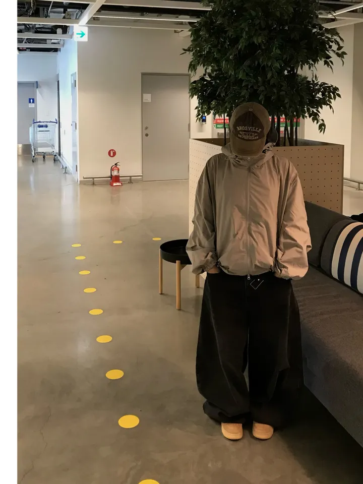 테크 오버핏 후드 바람막이 / 유니크 아메카지 숏자켓 봄자켓  윈드브레이커 여름바람막이 여름아우터 (남녀공용,4C) 상세 이미지 63