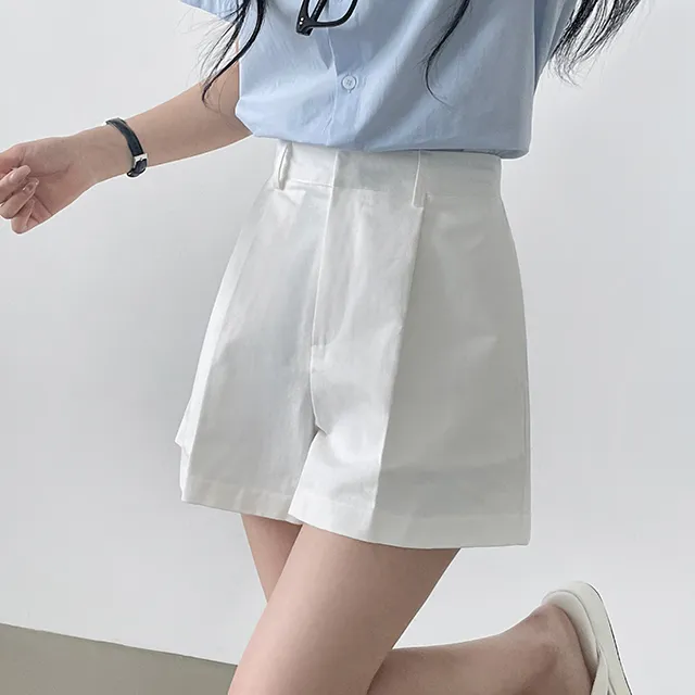 [Made/탄탄한퀄리티!] 메이비 코튼 핀턱반바지 숏팬츠 4color 상세 이미지 19