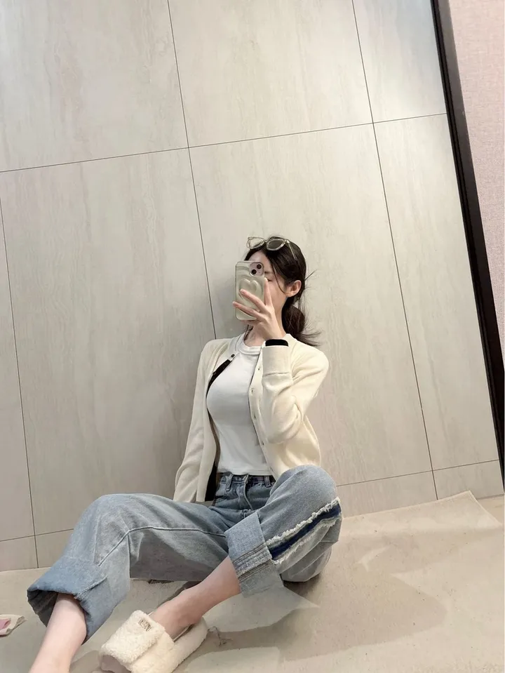 3color) 배색 포인트 소매절개 가디건 *배색가디건, 니트가디건 상세 이미지 15
