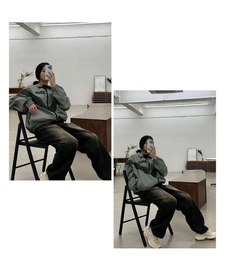 [봄,가을/오버핏/남여공용] IPFU 미군 아미 바람막이 상세 이미지 10
