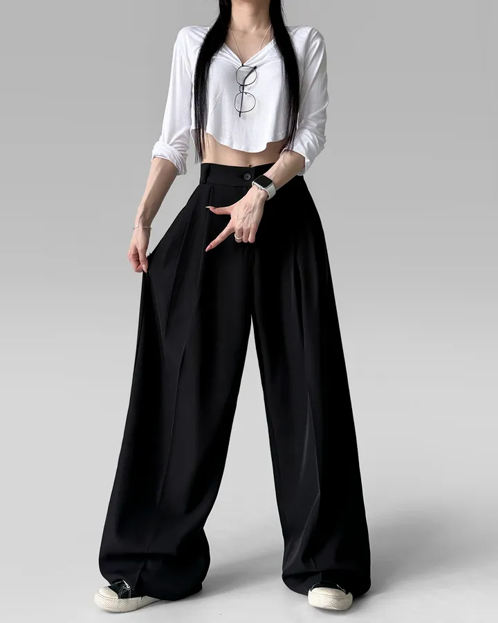 [4계절템/숏,롱/~2XL] 올리브유 메가 통 와이드 더블 핀턱 사계절 슬랙스 상세 이미지 31
