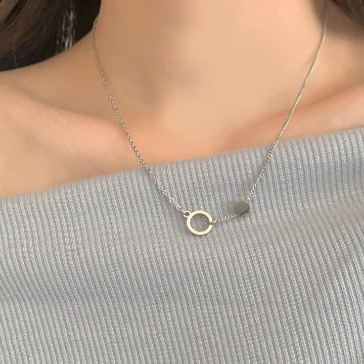 [써지컬] 언발 투 써클 목걸이 상세 이미지 4