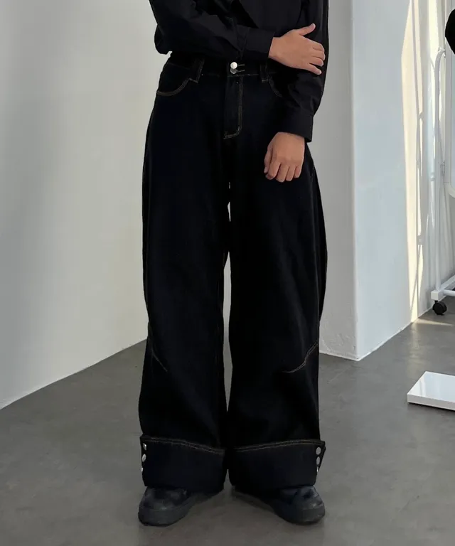 Orange Stitch Double Knee Denim (1color) - 4910 | 패션이