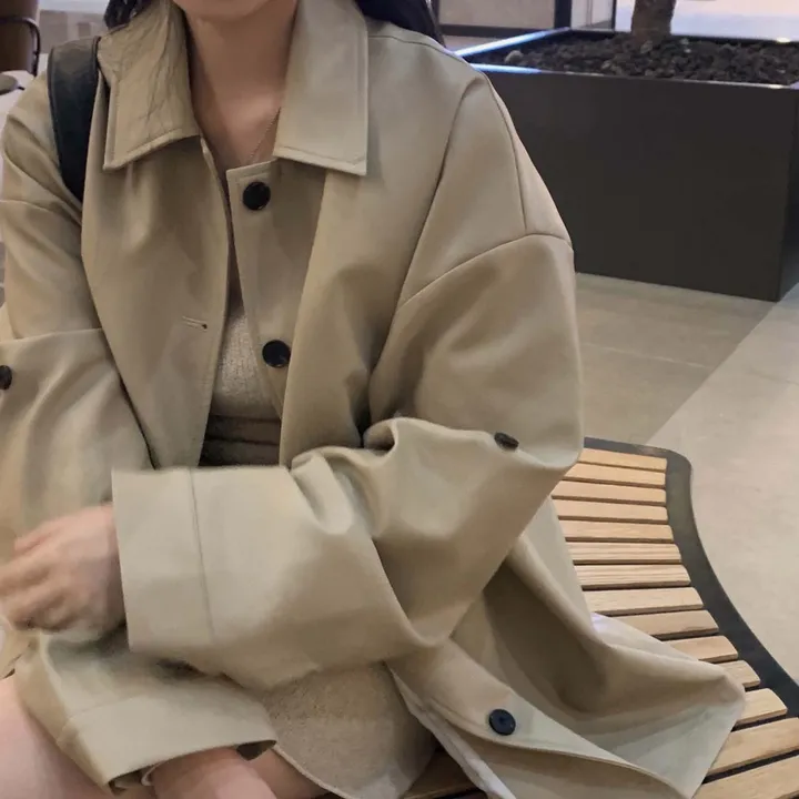 [힙덮는기장감~/블랙 당일출고🎉] 자체제작 #크치Made 오디너리 롤업 오버핏 하프 레더자켓 - jk 상세 이미지 80