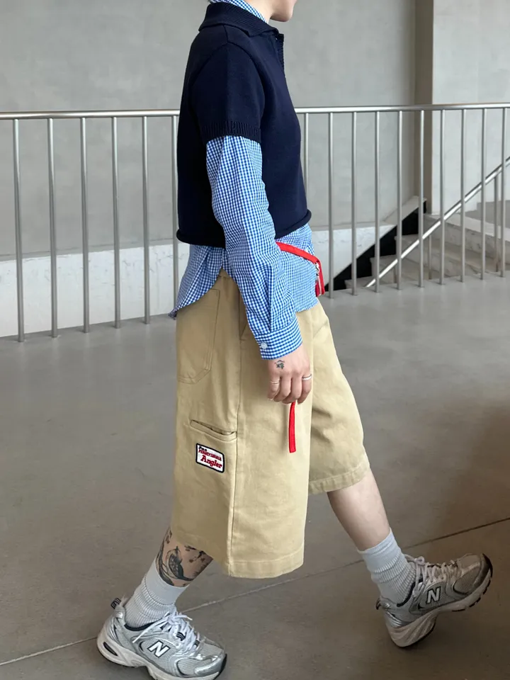 [UNISEX] 패치 워크 버뮤다 하프 팬츠 (4color) 상세 이미지 3
